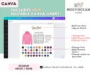 Editable Gildan 18500 Size + Color Chart