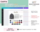 Editable Gildan 18600 Size + Color Chart