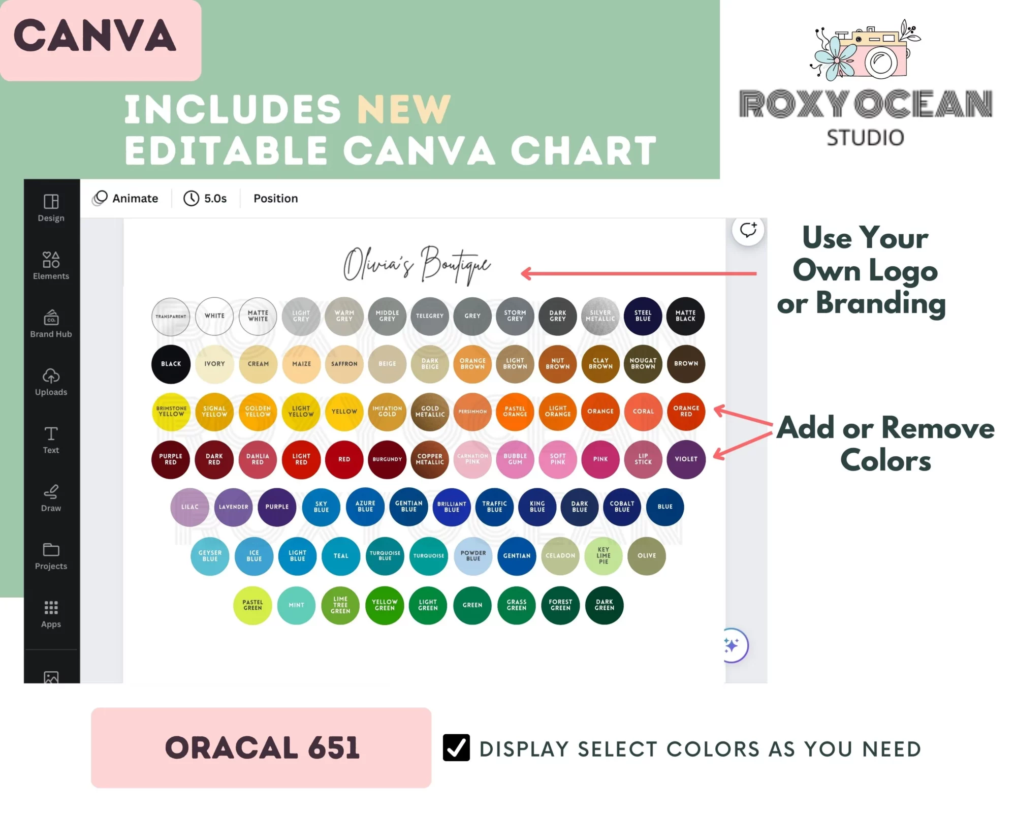 Editable Oracal 651 Color Chart - Image 2