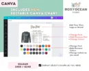 Editable Gildan 2400 Size + Color Chart