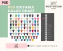 Editable LAT 6901 Color + Size Chart