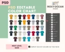 Editable Next Level 3600 Color + Size Chart