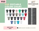 Editable Next Level 6010 Color + Size Chart