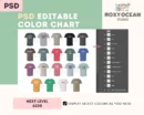 Editable Next Level 6200 Color + Size Chart