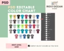 Editable Next Level 6210 Color + Size Chart