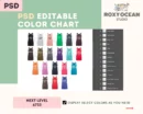 Editable Next Level 6733 Color + Size Chart