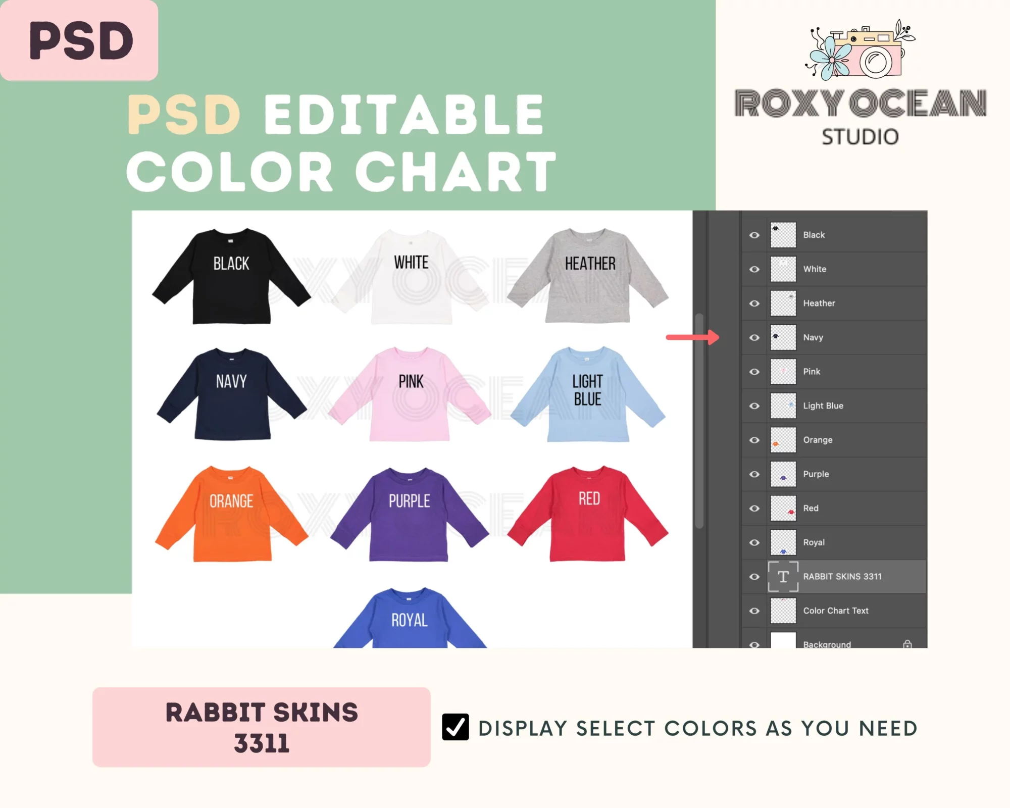 Editable Rabbit Skins 3311 Color + Size Chart - Image 3