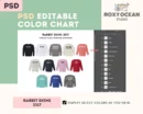 Editable Rabbit Skins 3317 Color + Size Chart