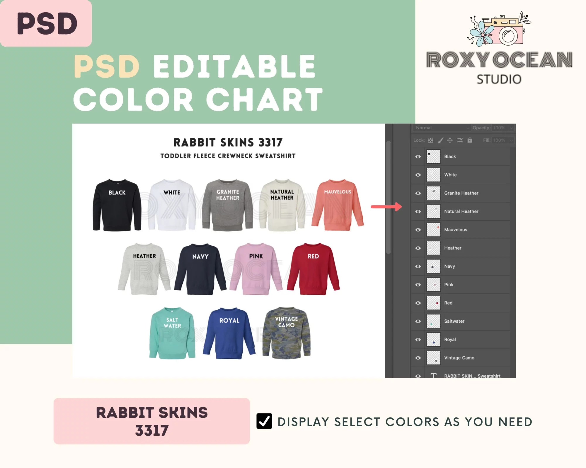 Editable Rabbit Skins 3317 Color + Size Chart - Image 3