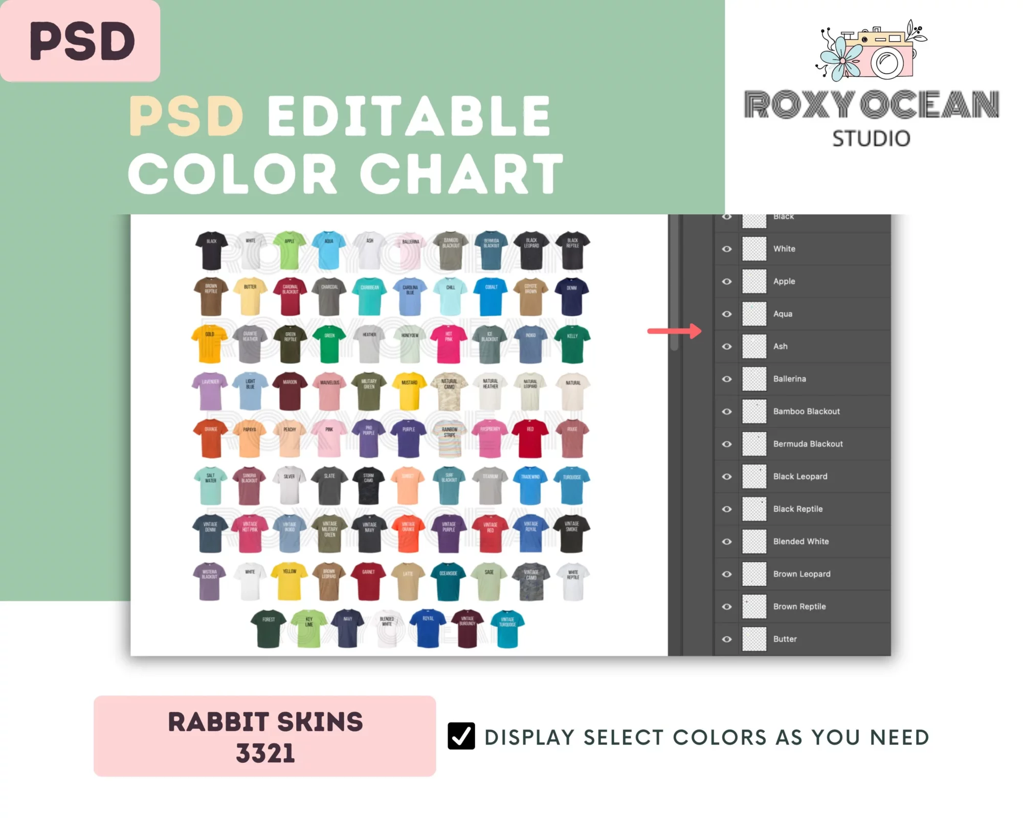 Editable Rabbit Skins 3321 Color + Size Chart - Image 3