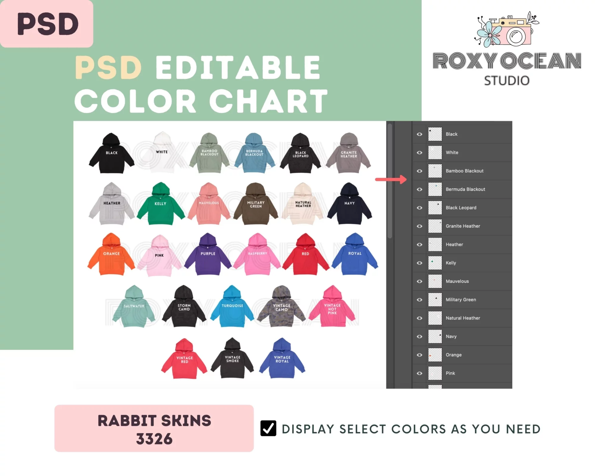 Editable Rabbit Skins 3326 Color + Size Chart - Image 3