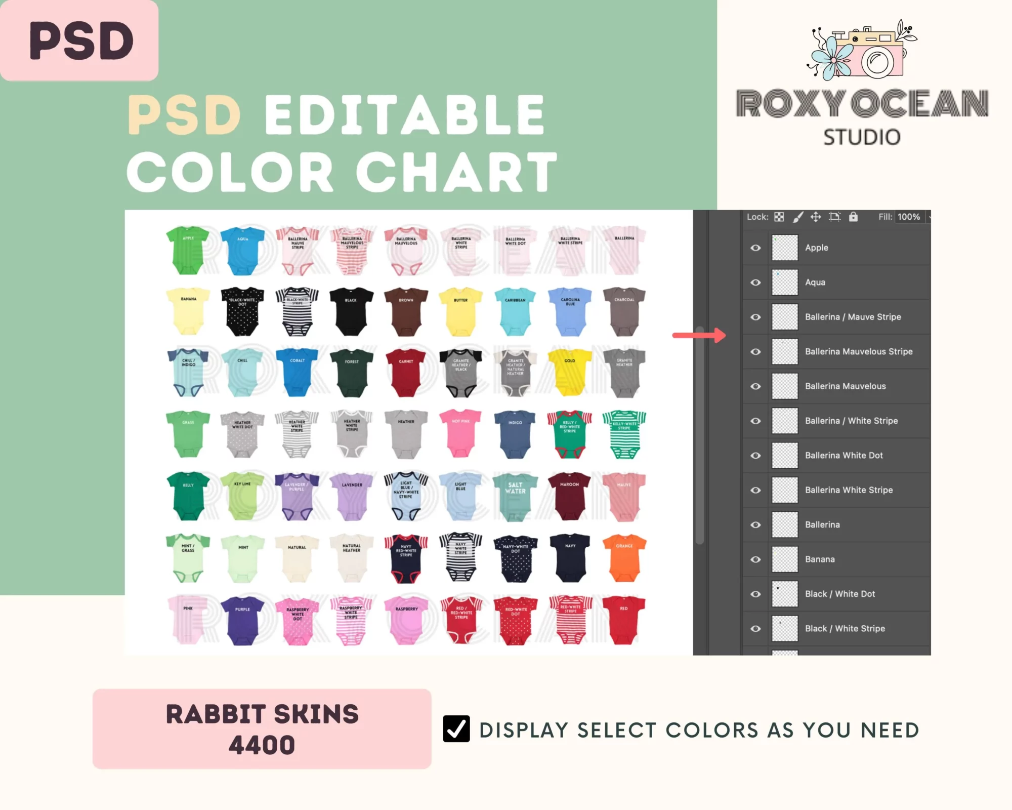 Editable Rabbit Skins 4400 Color + Size Chart - Image 3