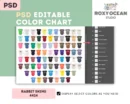 Editable Rabbit Skins 4424 Color + Size Chart