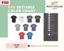 Editable Tultex 265 Color + Size Chart