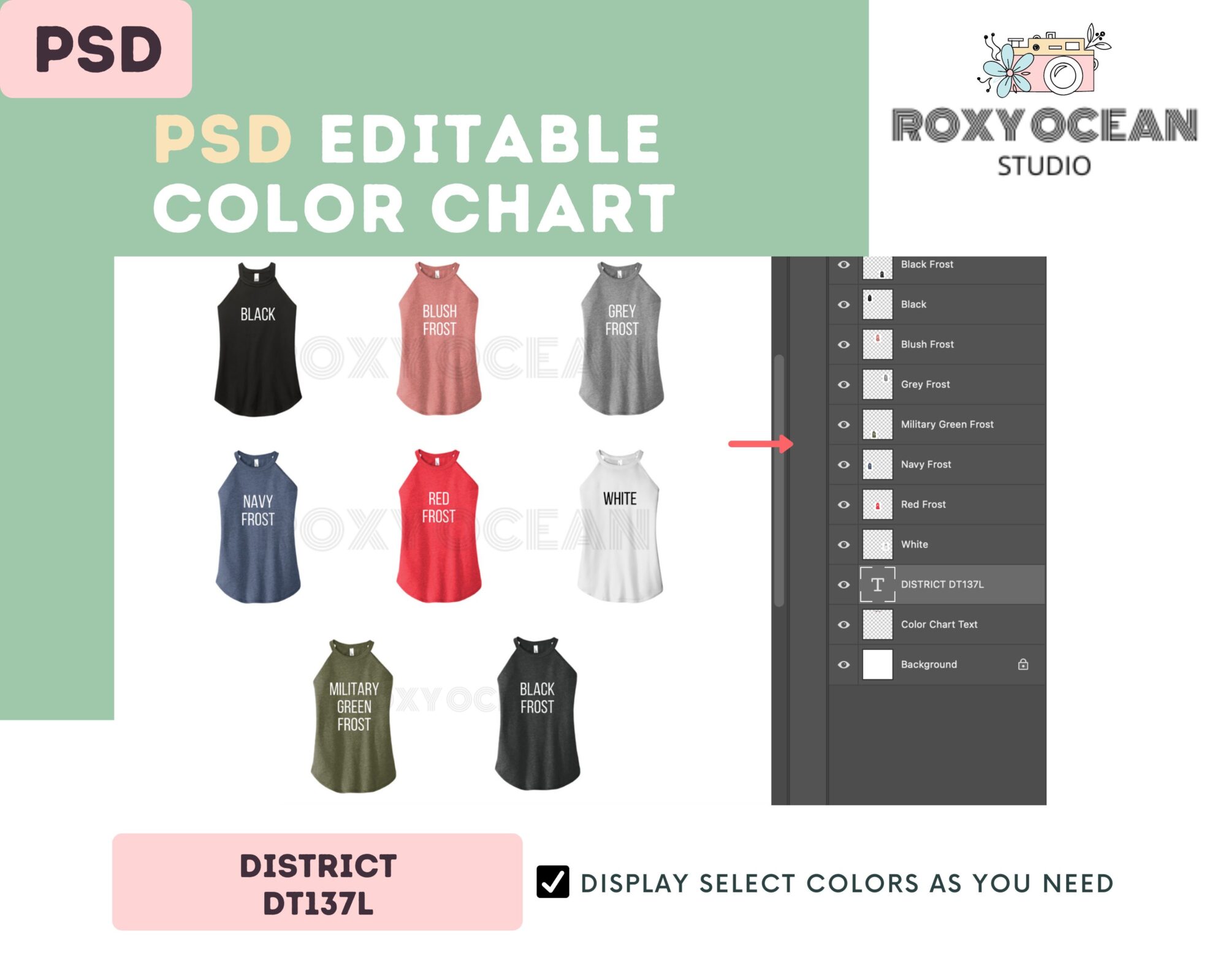 Editable District DT137L Color + Size Chart - Image 3