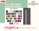 Editable Bella Canvas 3901 Color + Size Chart