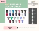 Editable Gildan 980 Color + Size Chart