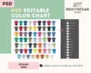 Editable Gildan 2000 Color + Size Chart