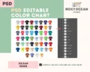 Editable Gildan 5000B Color + Size Chart