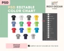 Editable Gildan 64500P Color + Size Chart