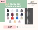 Editable Gildan SF500 Color + Size Chart