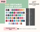 Editable Comfort Colors 6014 Color + Size Chart