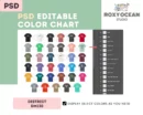 Editable District DM130 Color + Size Chart