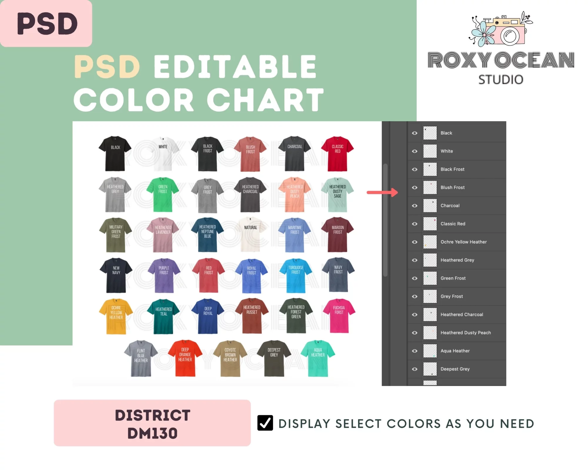 Editable District DM130 Color + Size Chart - Image 3