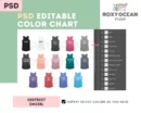 Editable District DM138L Color + Size Chart