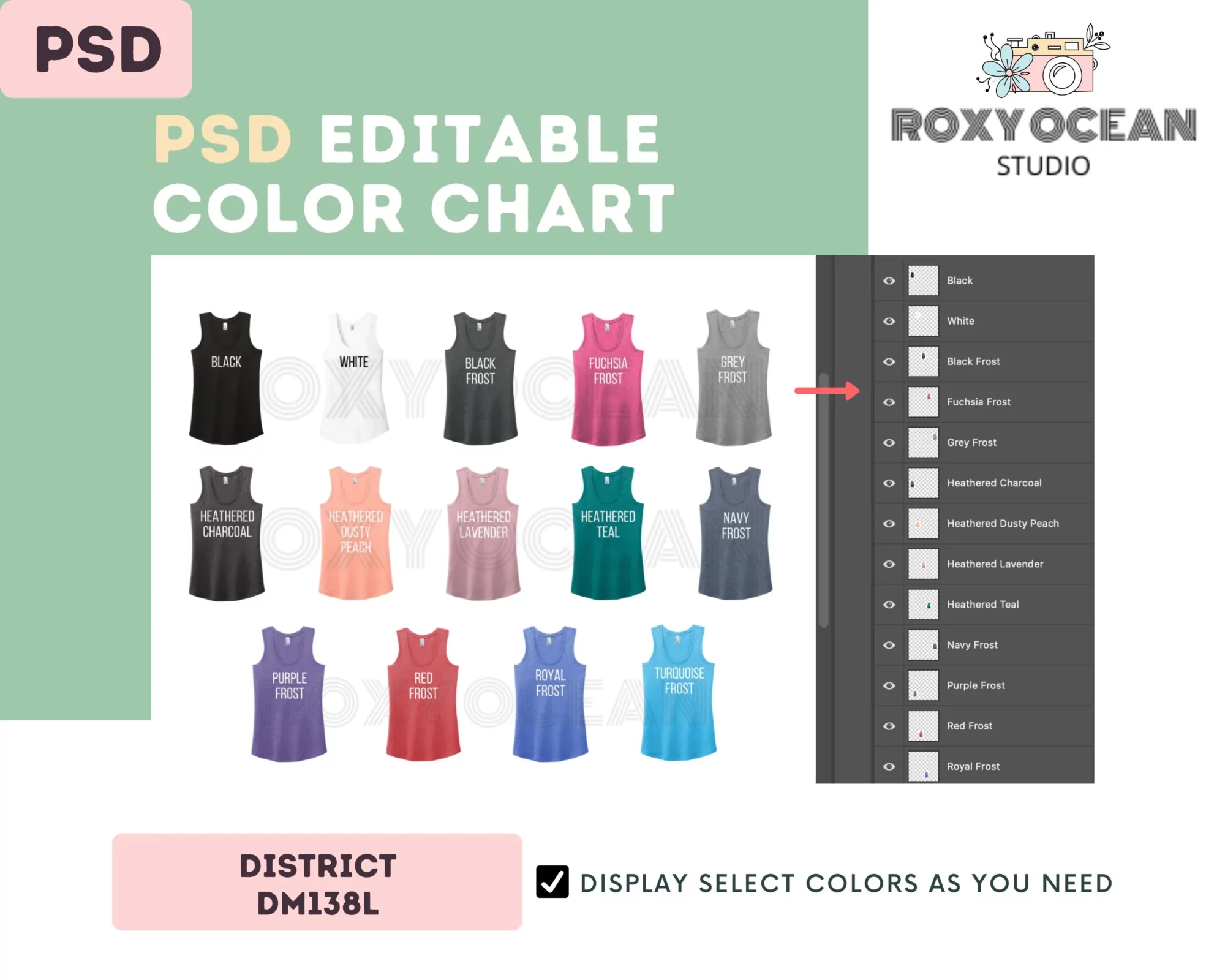 Editable District DM138L Color + Size Chart - Image 3