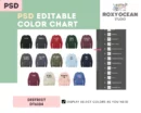 Editable District DT6104 Color + Size Chart