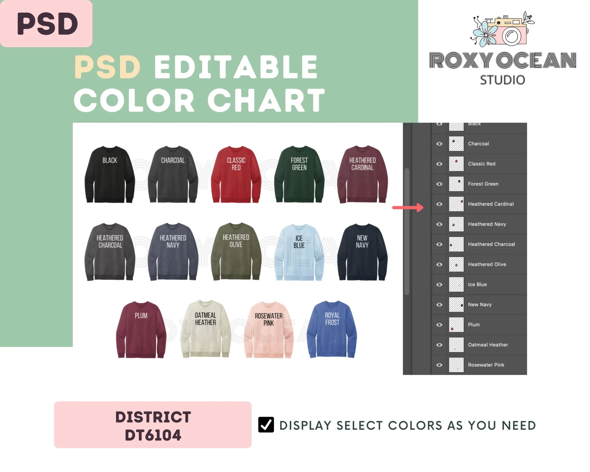 Editable District DT6104 Color + Size Chart - Image 3