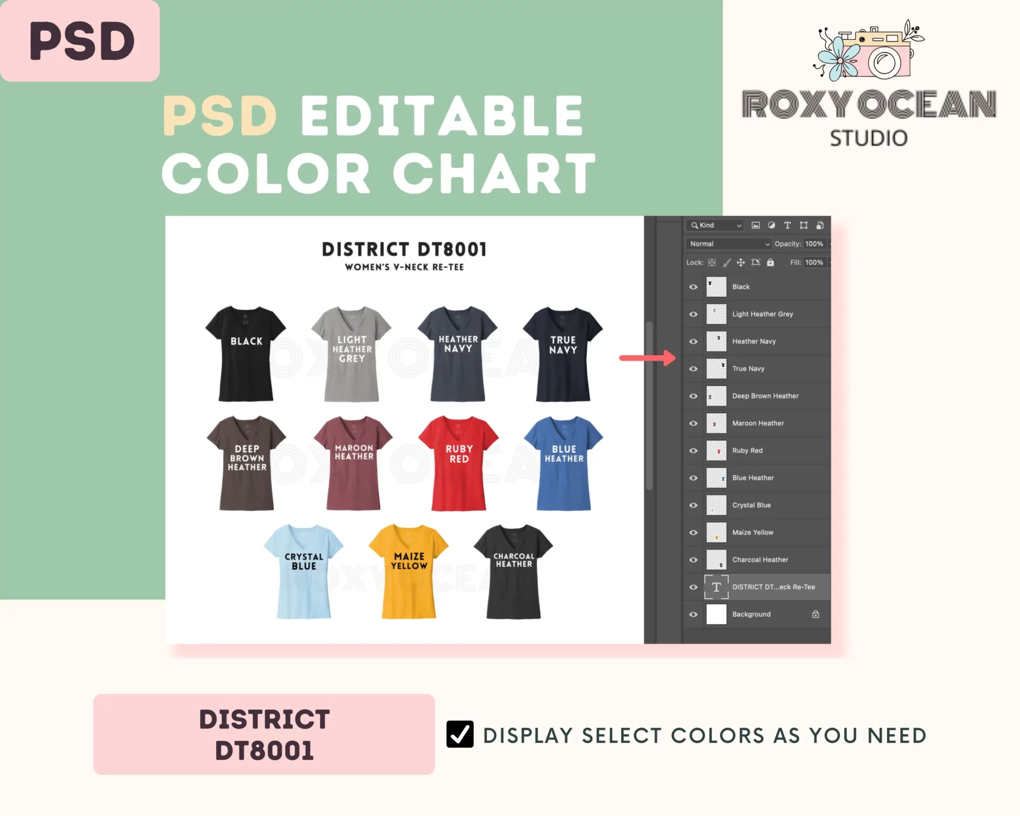 Editable District DT8001 Color + Size Chart - Image 3