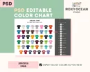 Editable Jerzees 29BR Color + Size Chart