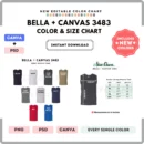 Editable Bella Canvas 3483 Color + Size Chart