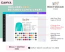 Editable Bella Canvas 3501 Size + Color Chart