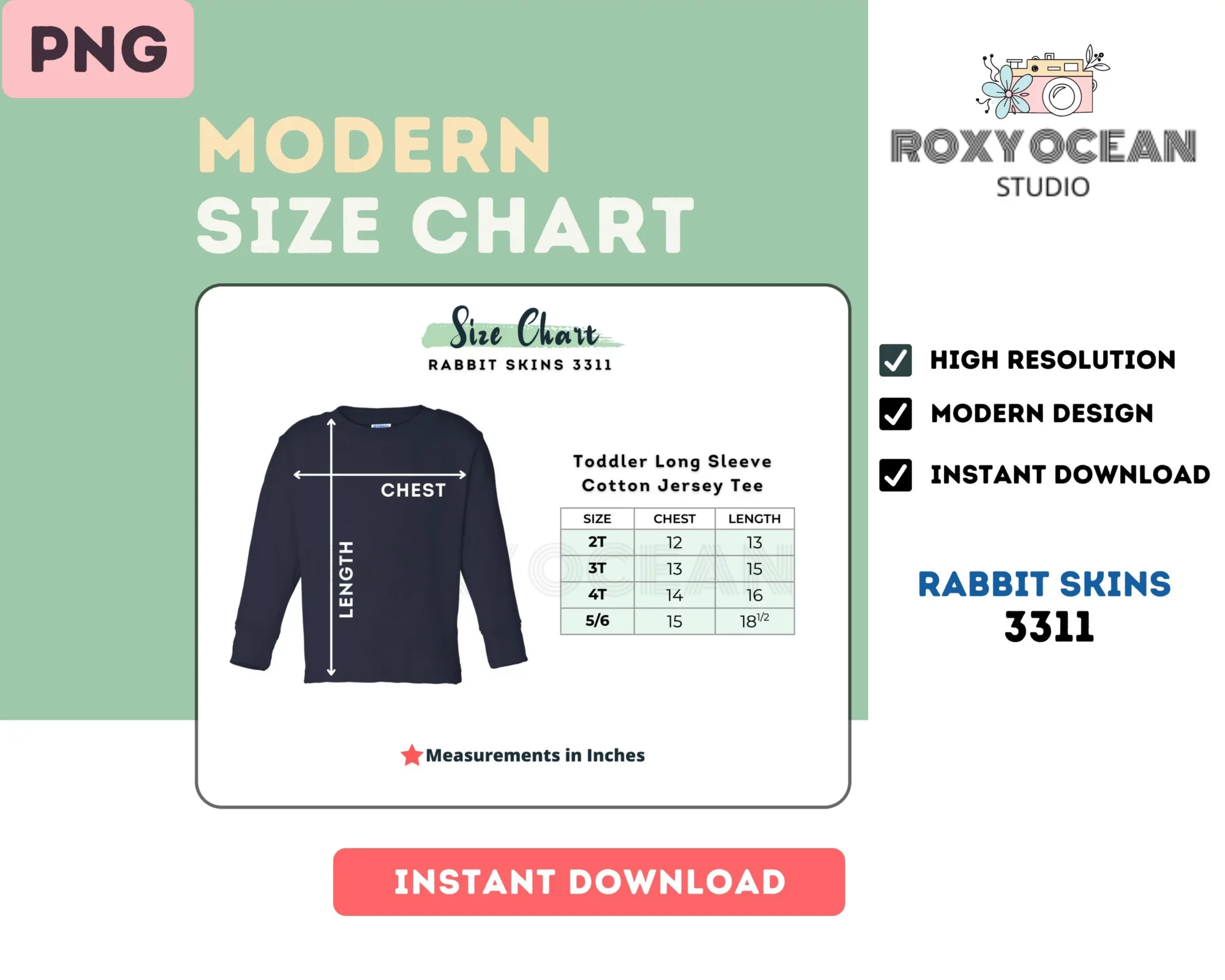 Editable Rabbit Skins 3311 Color + Size Chart - Image 4