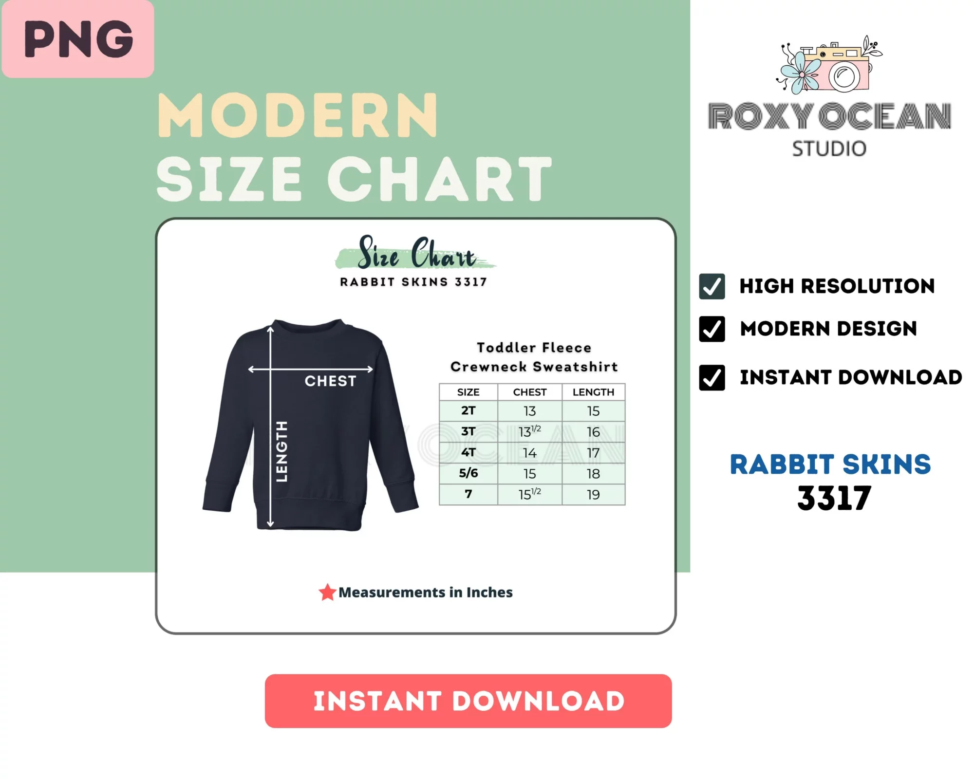 Editable Rabbit Skins 3317 Color + Size Chart - Image 4