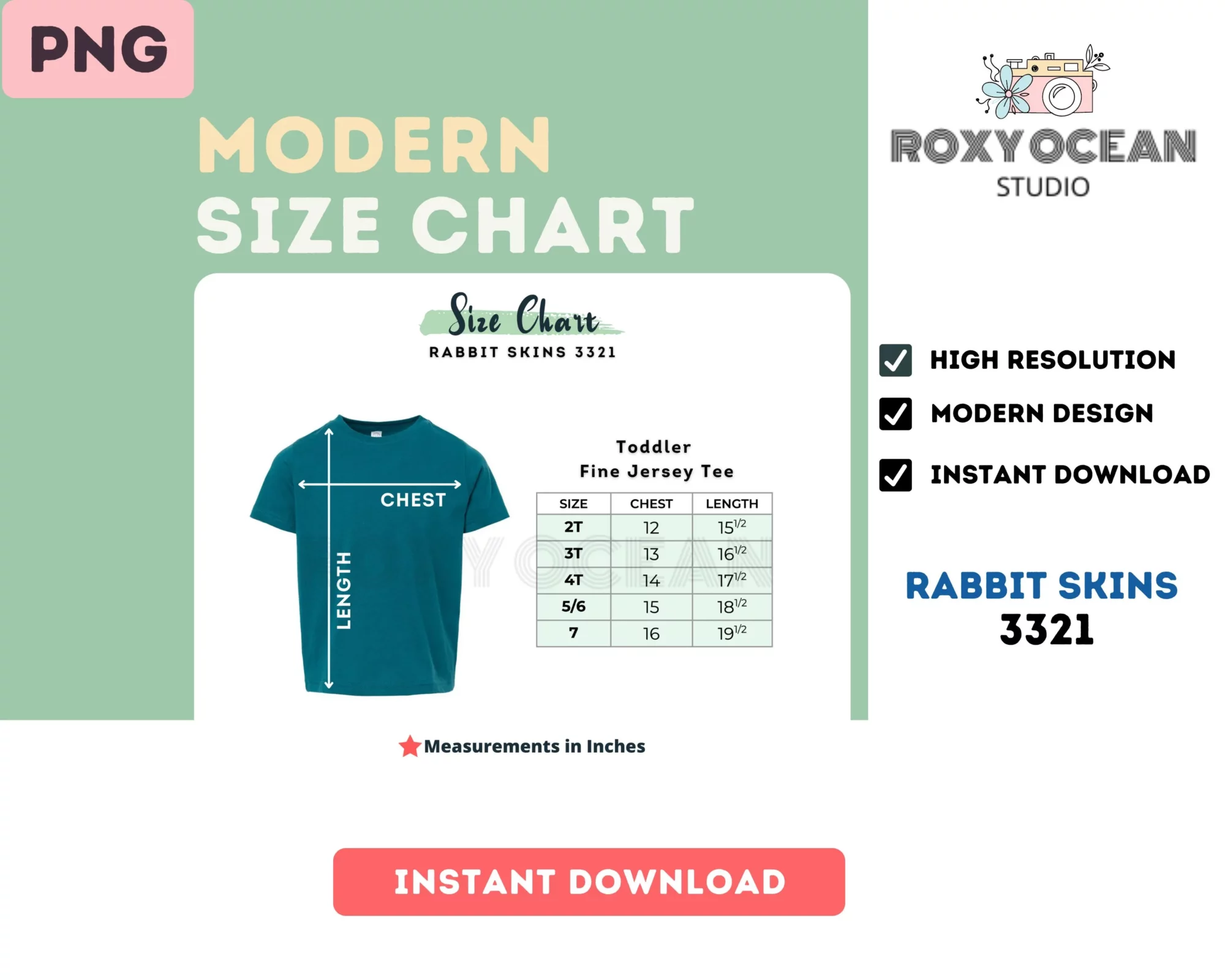 Editable Rabbit Skins 3321 Color + Size Chart - Image 4