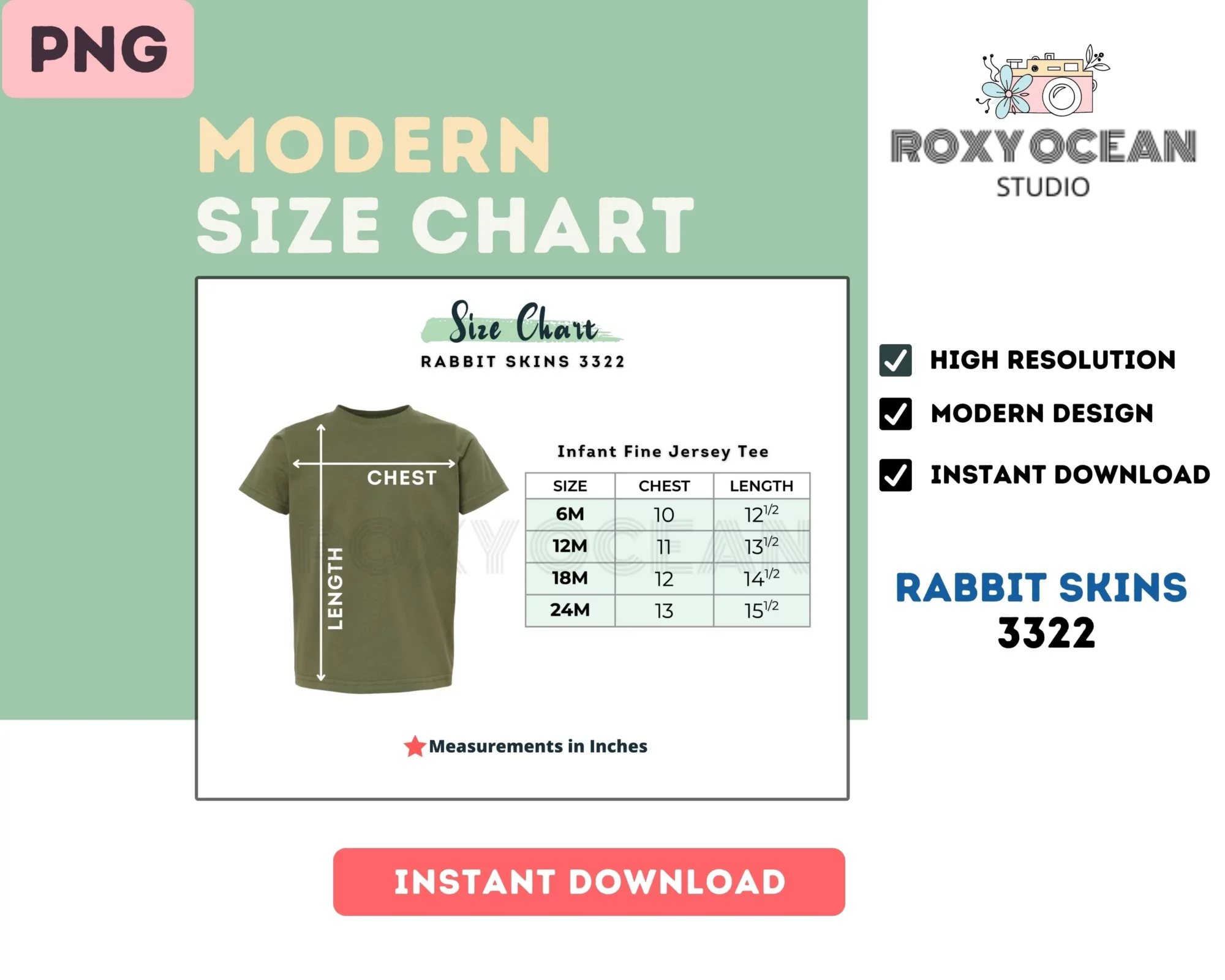 Editable Rabbit Skins 3322 Color + Size Chart - Image 4