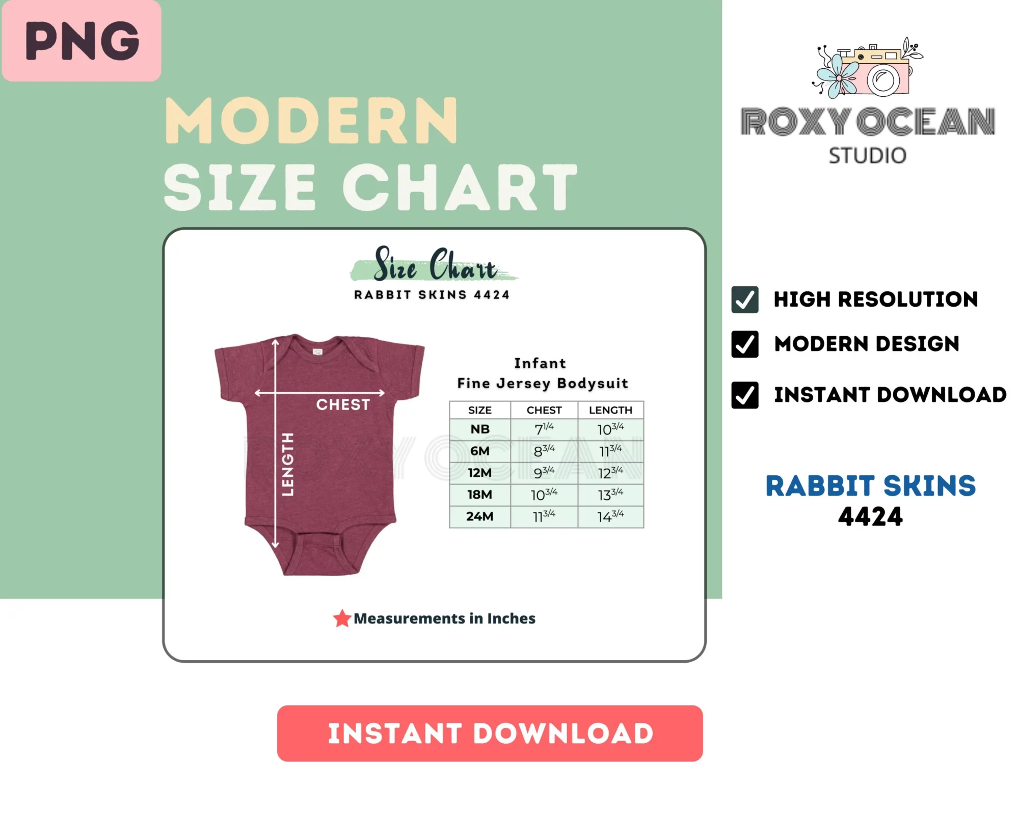 Editable Rabbit Skins 4424 Color + Size Chart - Image 4