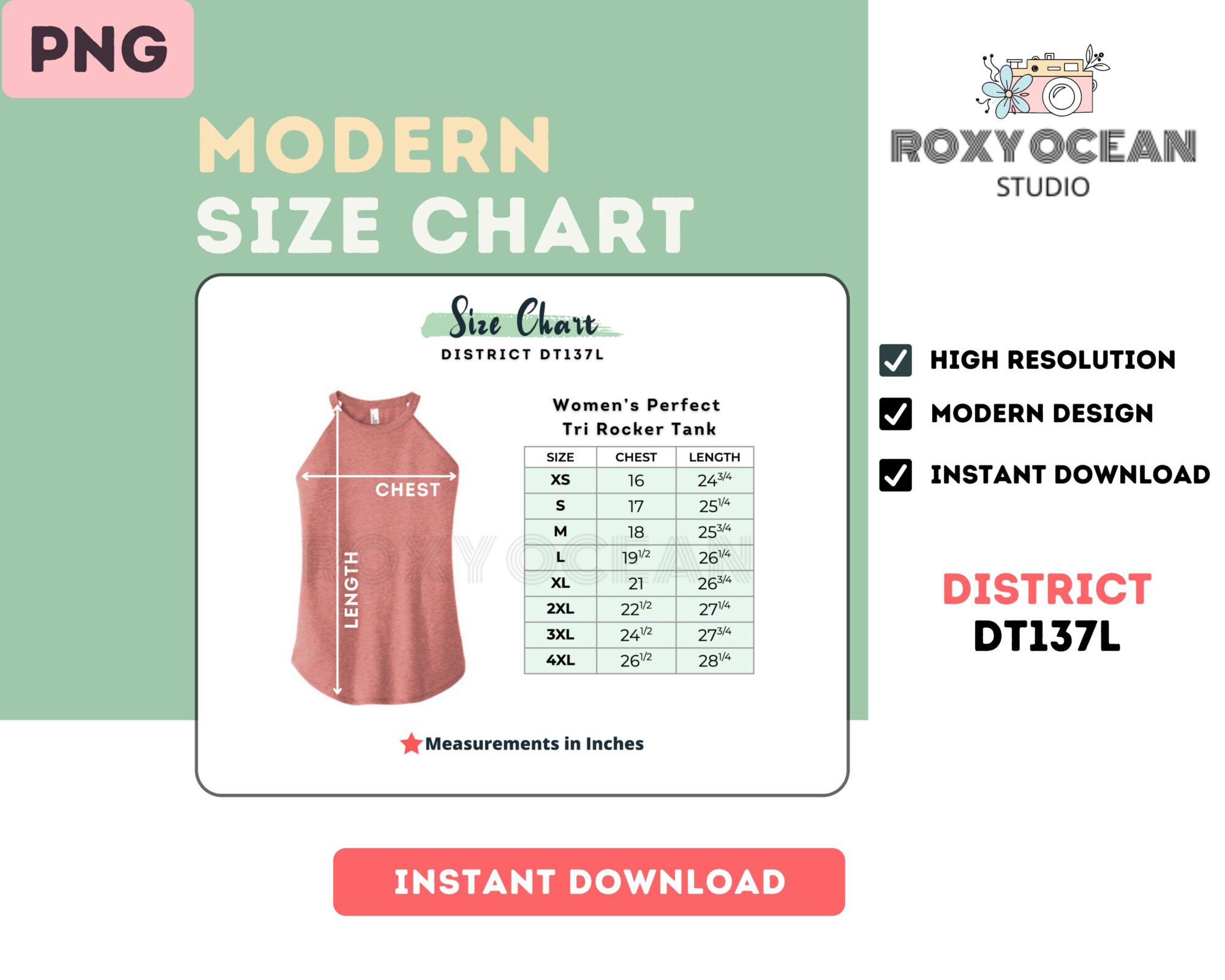 Editable District DT137L Color + Size Chart - Image 4