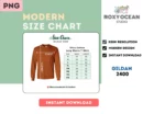 Editable Gildan 2400B Color + Size Chart