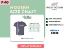 Editable Gildan 8000B Color + Size Chart