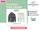 Editable Gildan 18600 Color + Size Chart