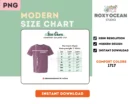 Editable Comfort Colors 1717 Color + Size Chart