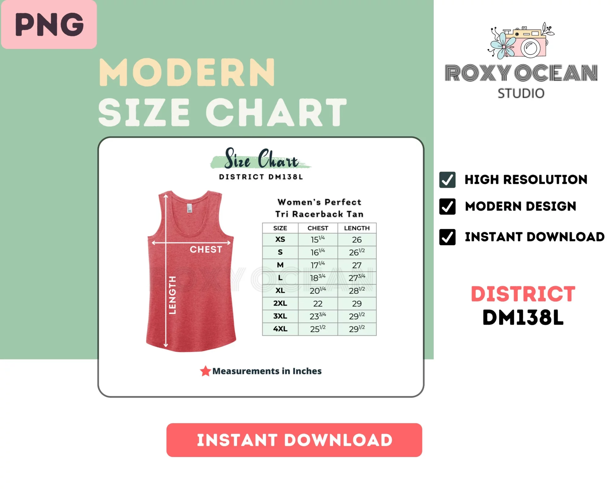 Editable District DM138L Color + Size Chart - Image 4