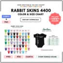 Editable Rabbit Skins 4400 Color + Size Chart