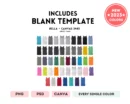 Editable Bella Canvas 3480 Color + Size Chart