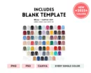 Editable Bella Canvas 3501 Color + Size Chart